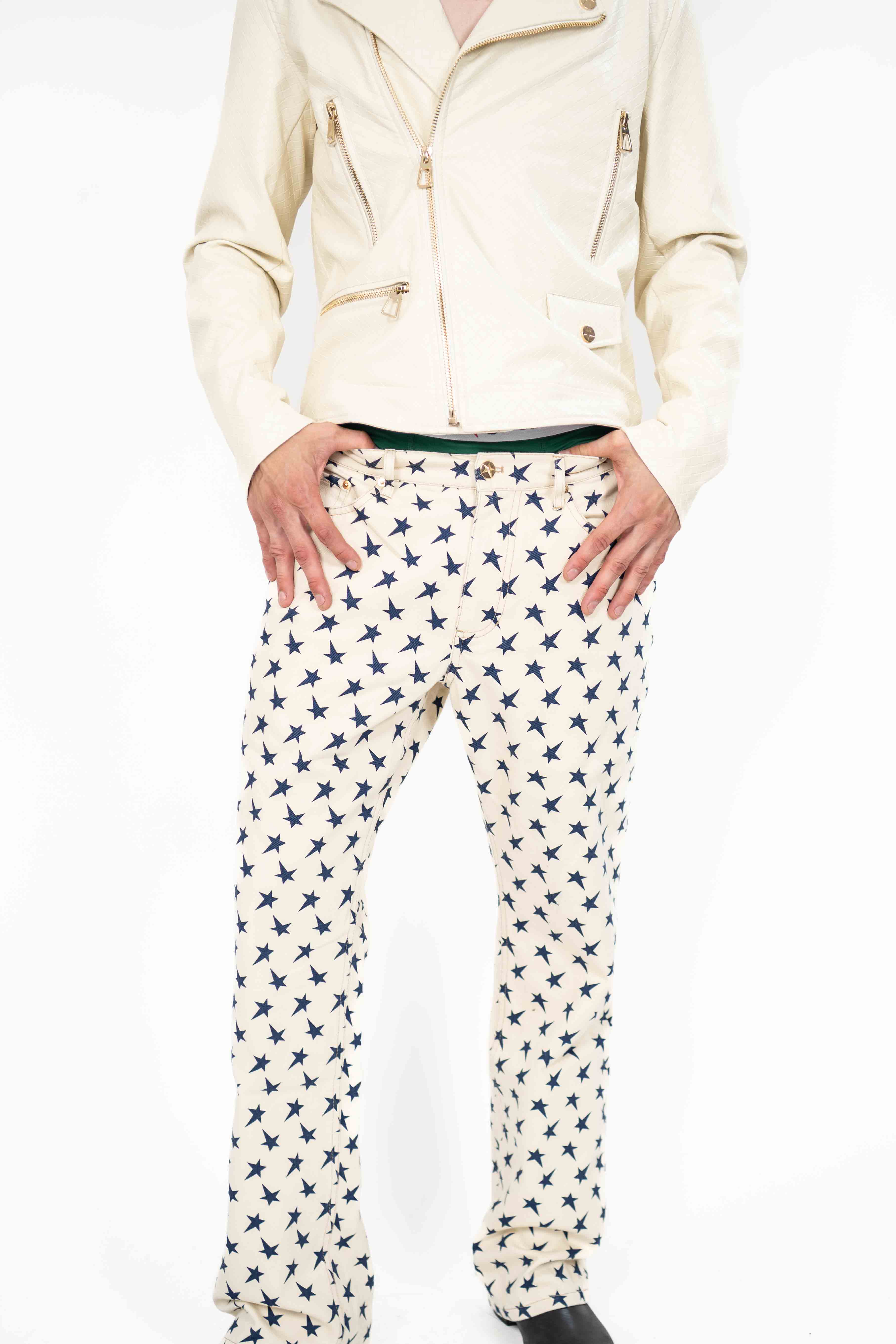 Star Print Boot-Cut Jean – Andrew Charles