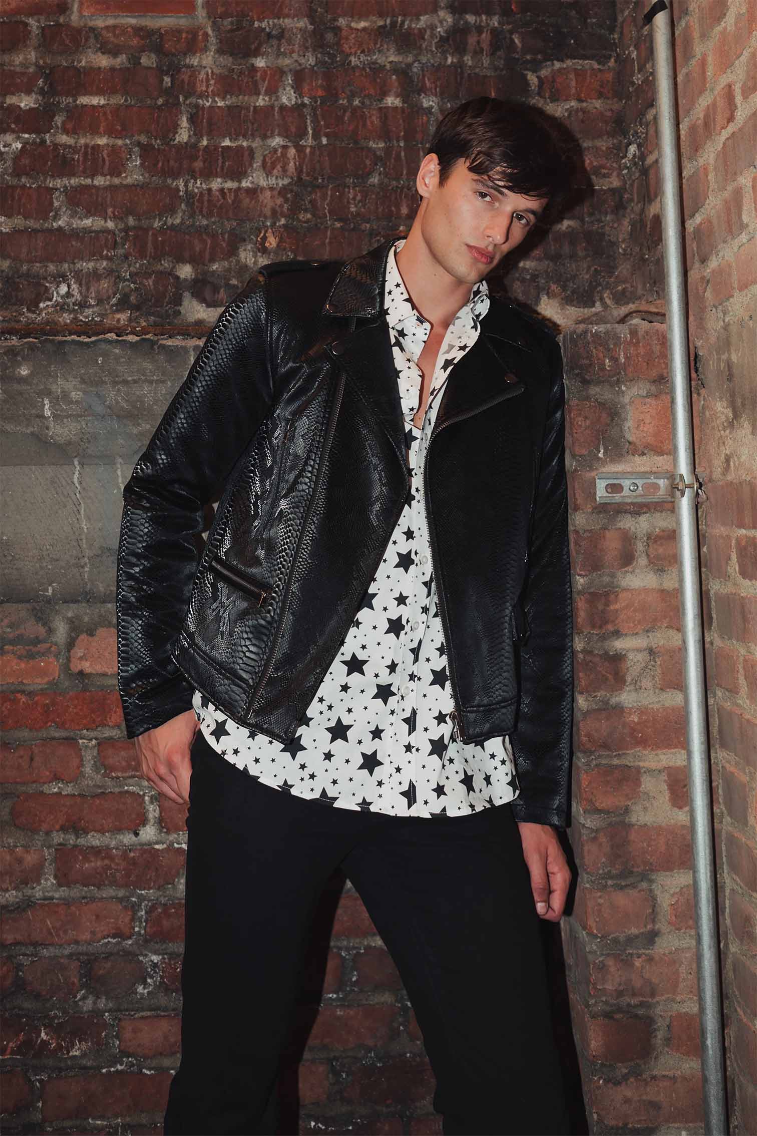 Snake Skin Moto Jacket – Andrew Charles