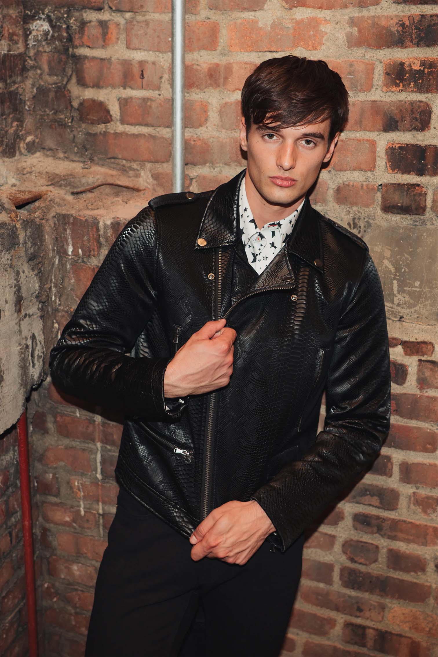 Snake Skin Moto Jacket – Andrew Charles