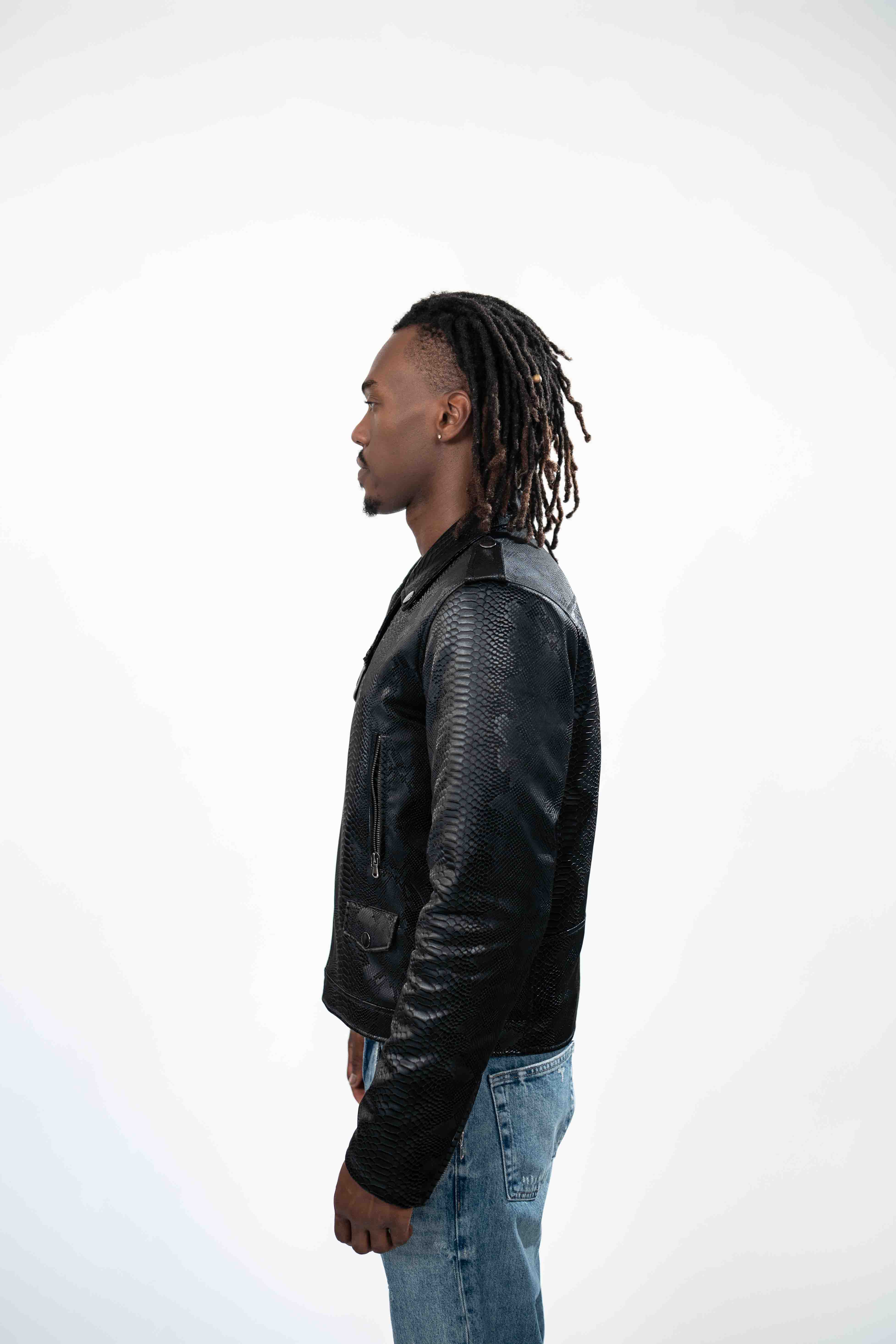 Snake Skin Moto Jacket – Andrew Charles