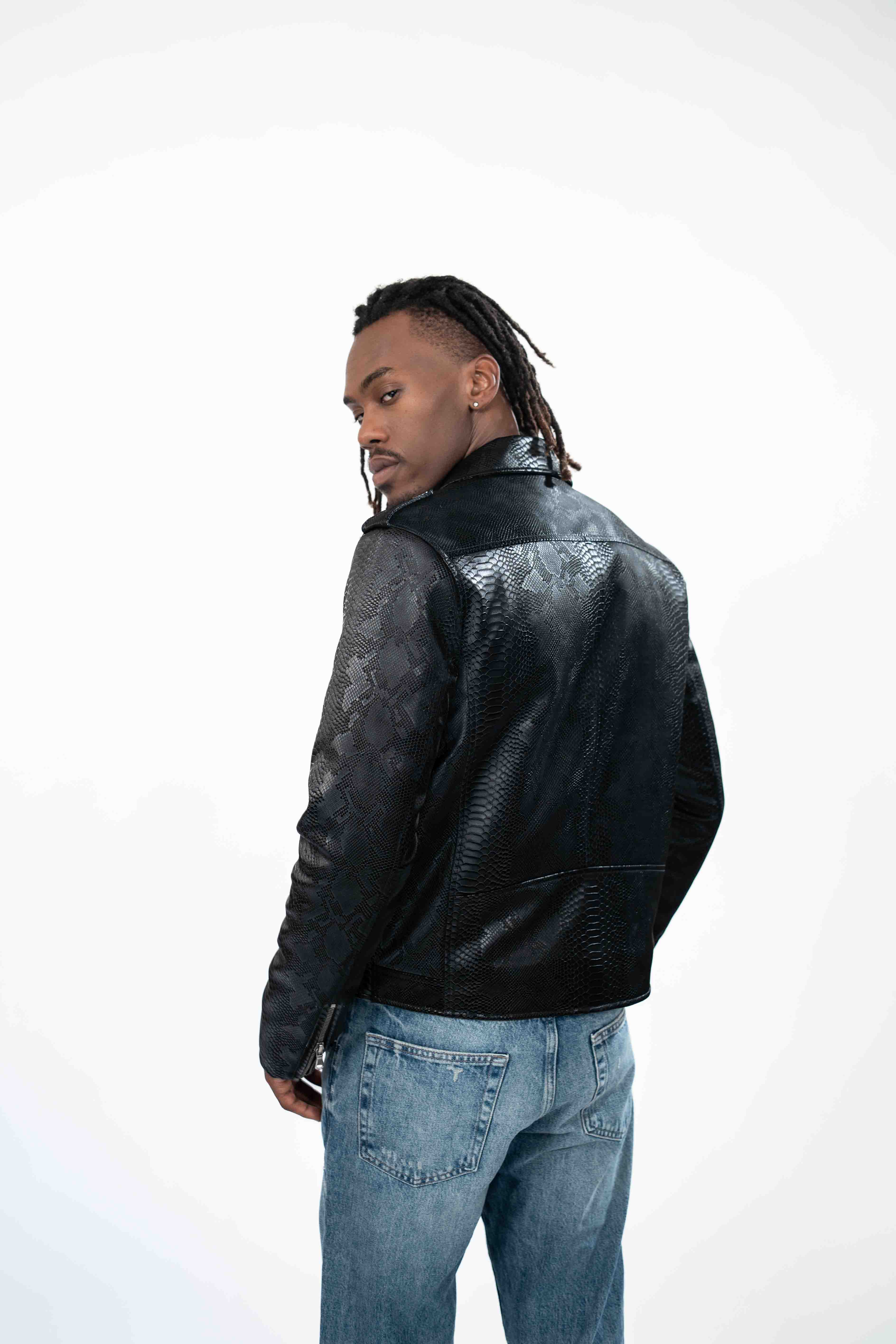 Snake Skin Moto Jacket – Andrew Charles