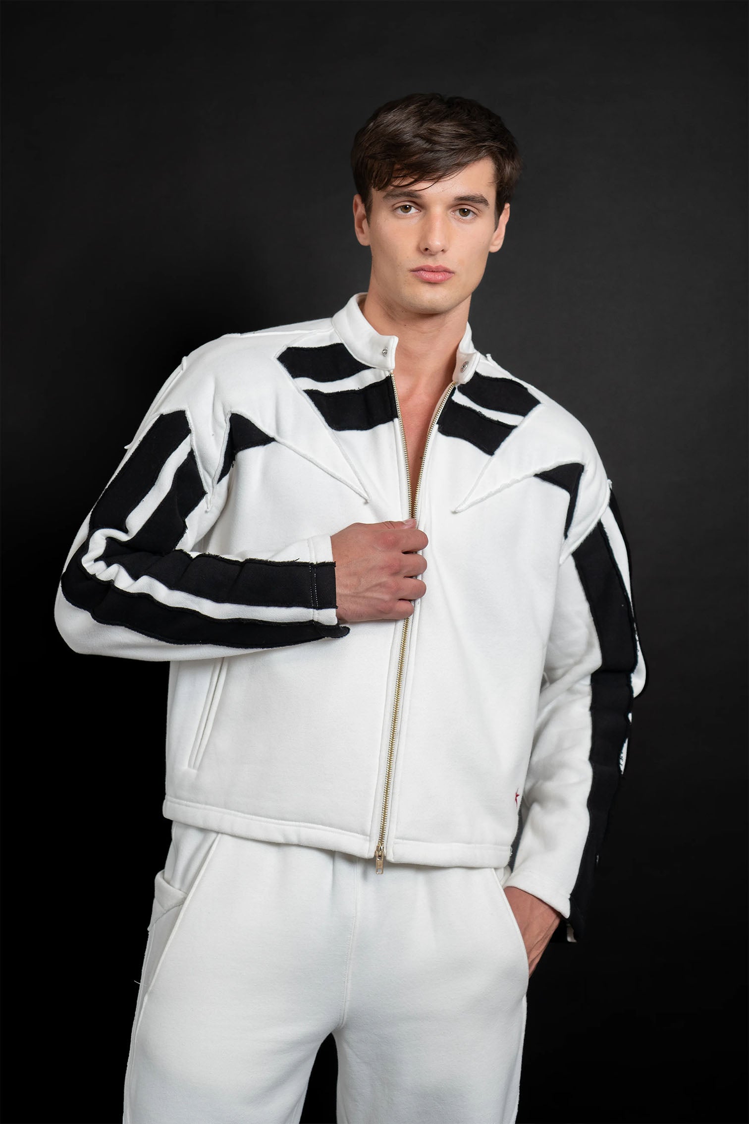 OFF-WHITE Meteor Shower スタジャン Pieced Zip Front JKT – Andrew Charles