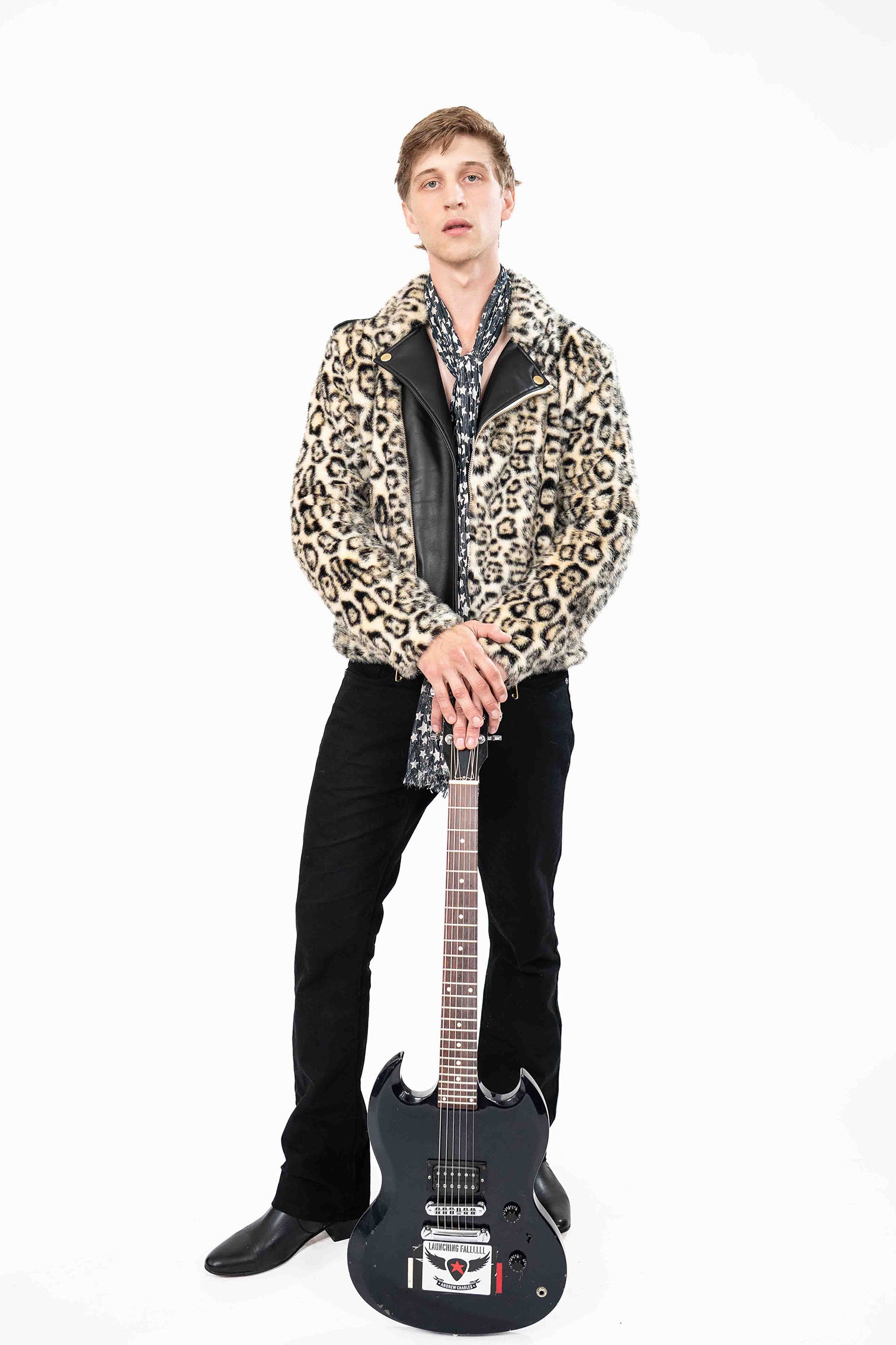 ジャケット・アウター 00s archive leopard fur riders jacket 00s archive leopard fur riders jacket