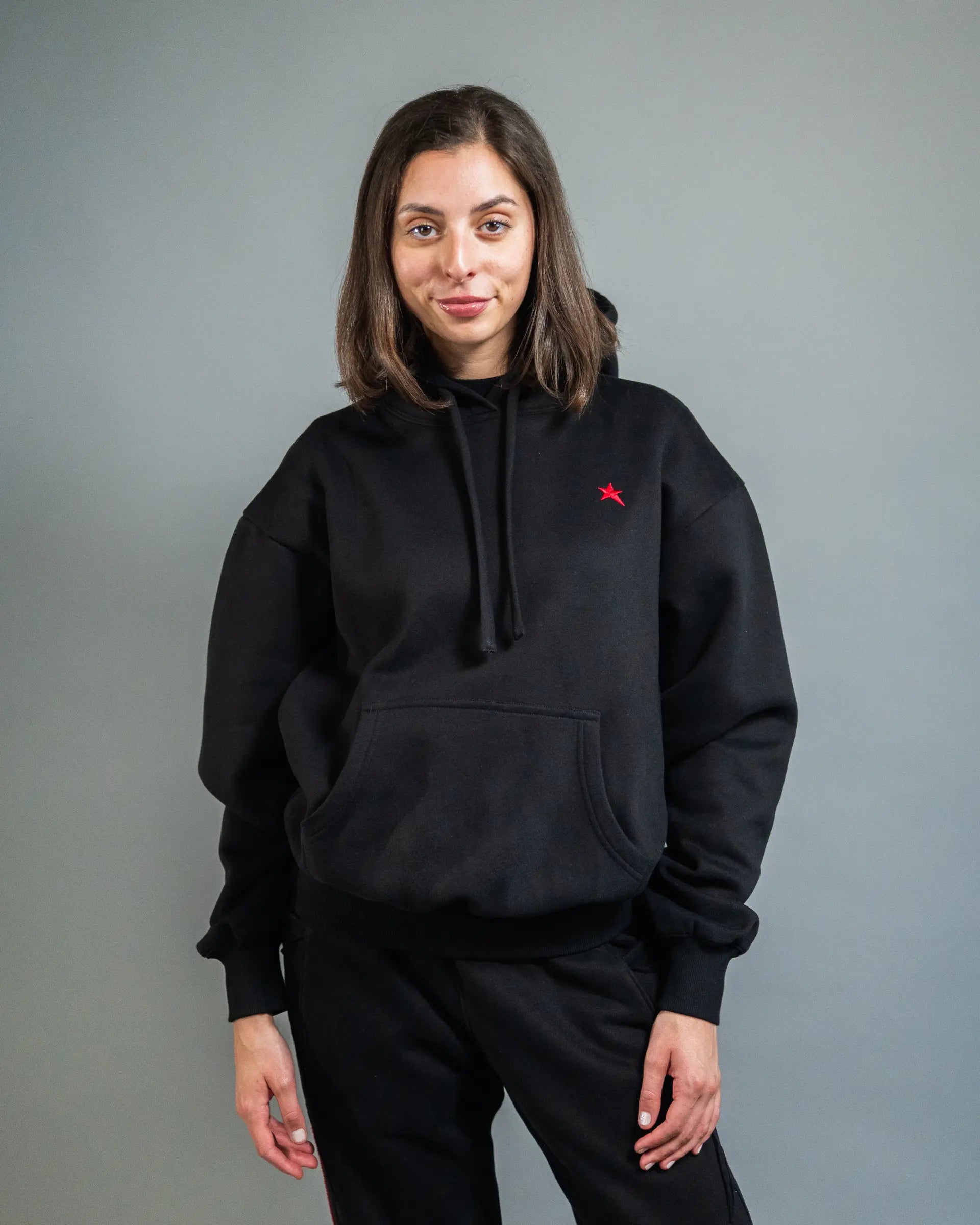 Pullover Hoodie — Jet Black — hero — Andrew Charles SS26