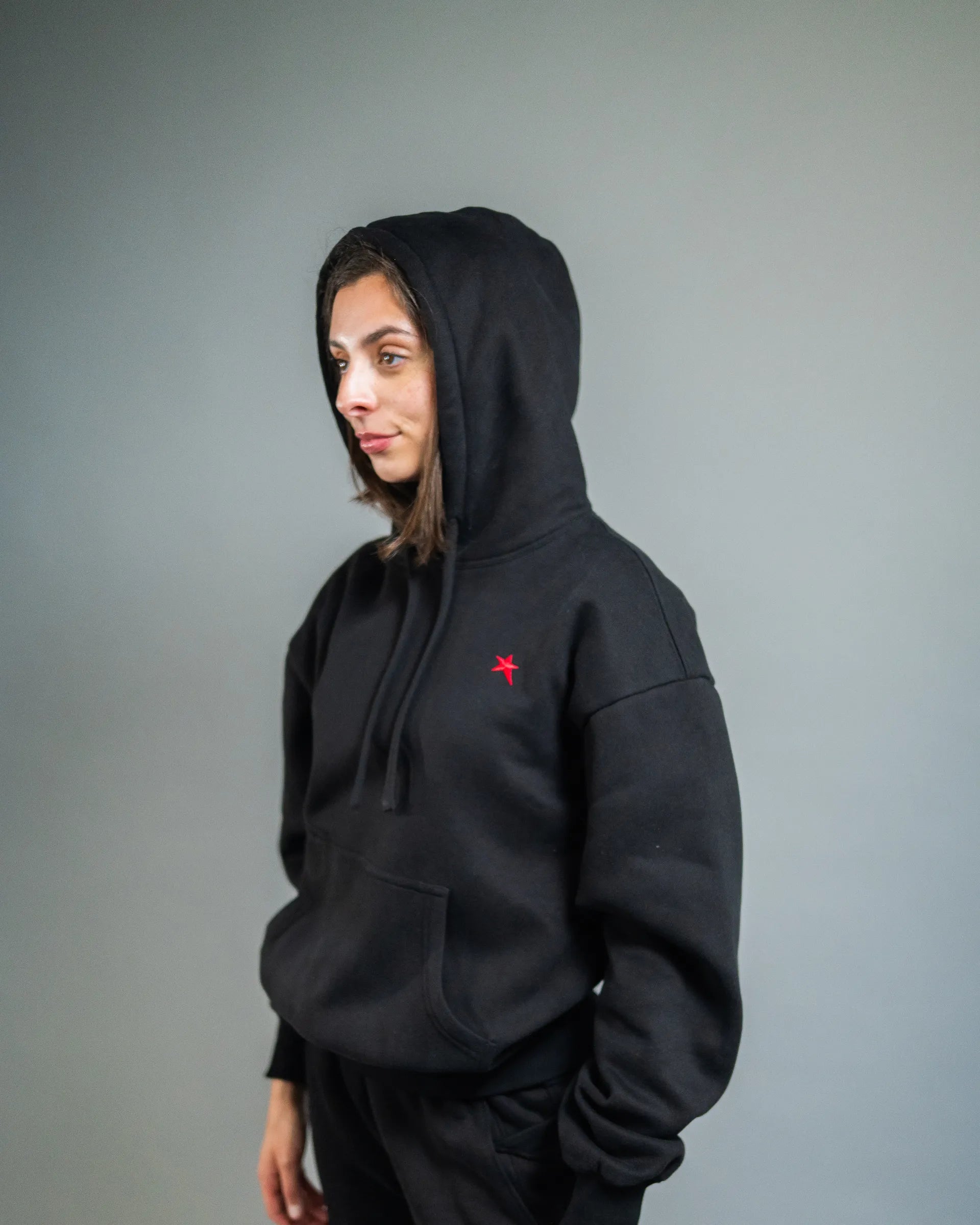 Pullover Hoodie — Jet Black — view 5 — Andrew Charles SS26
