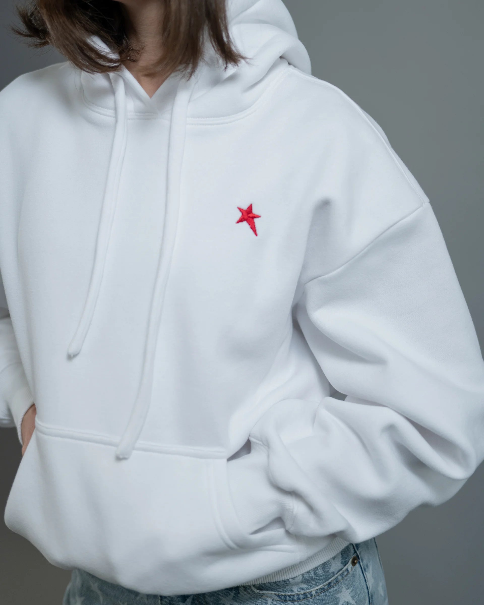 Pullover Hoodie — Off-White — view 3 — Andrew Charles SS26