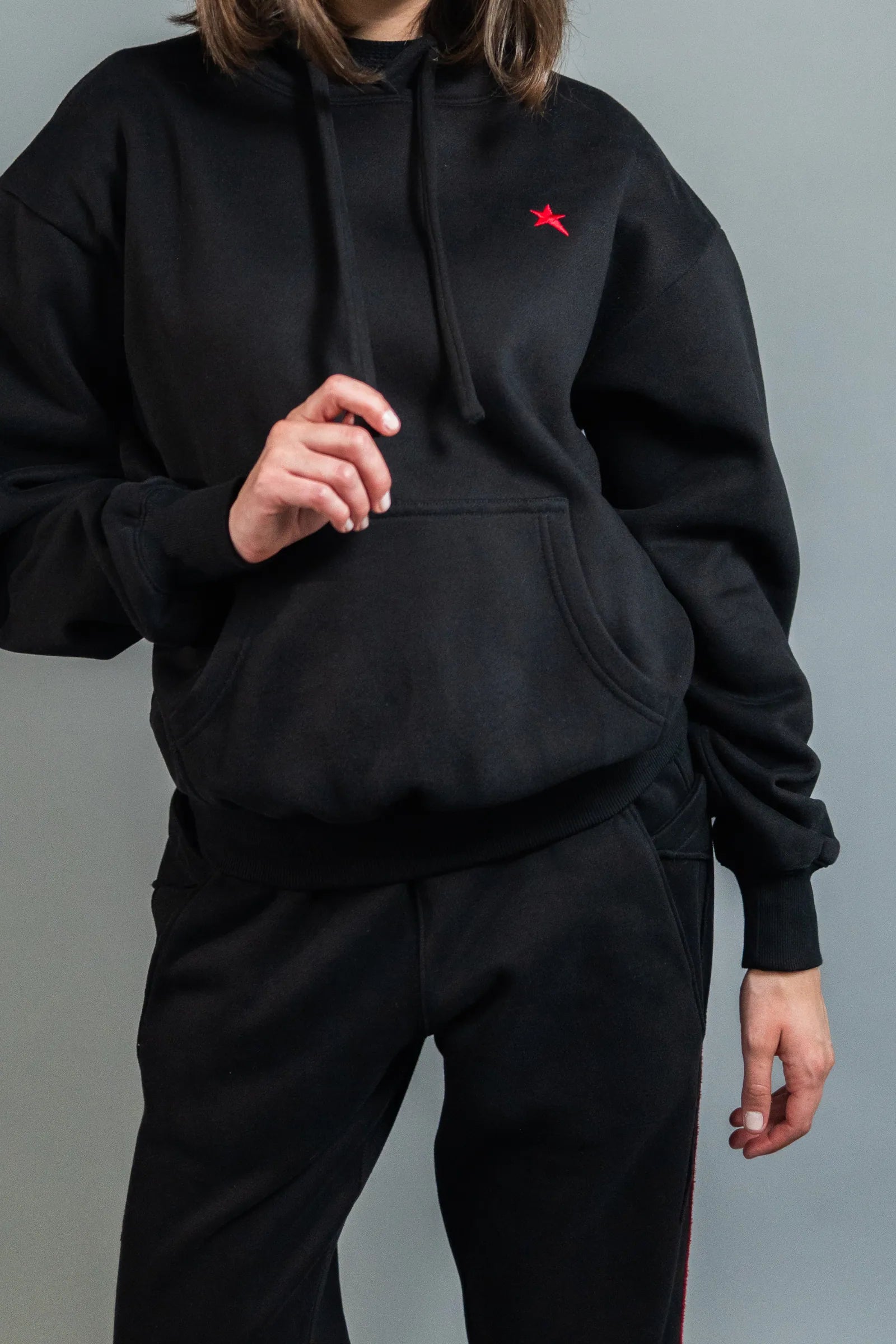 Pullover Hoodie — Black — Women's — Andrew Charles SS26