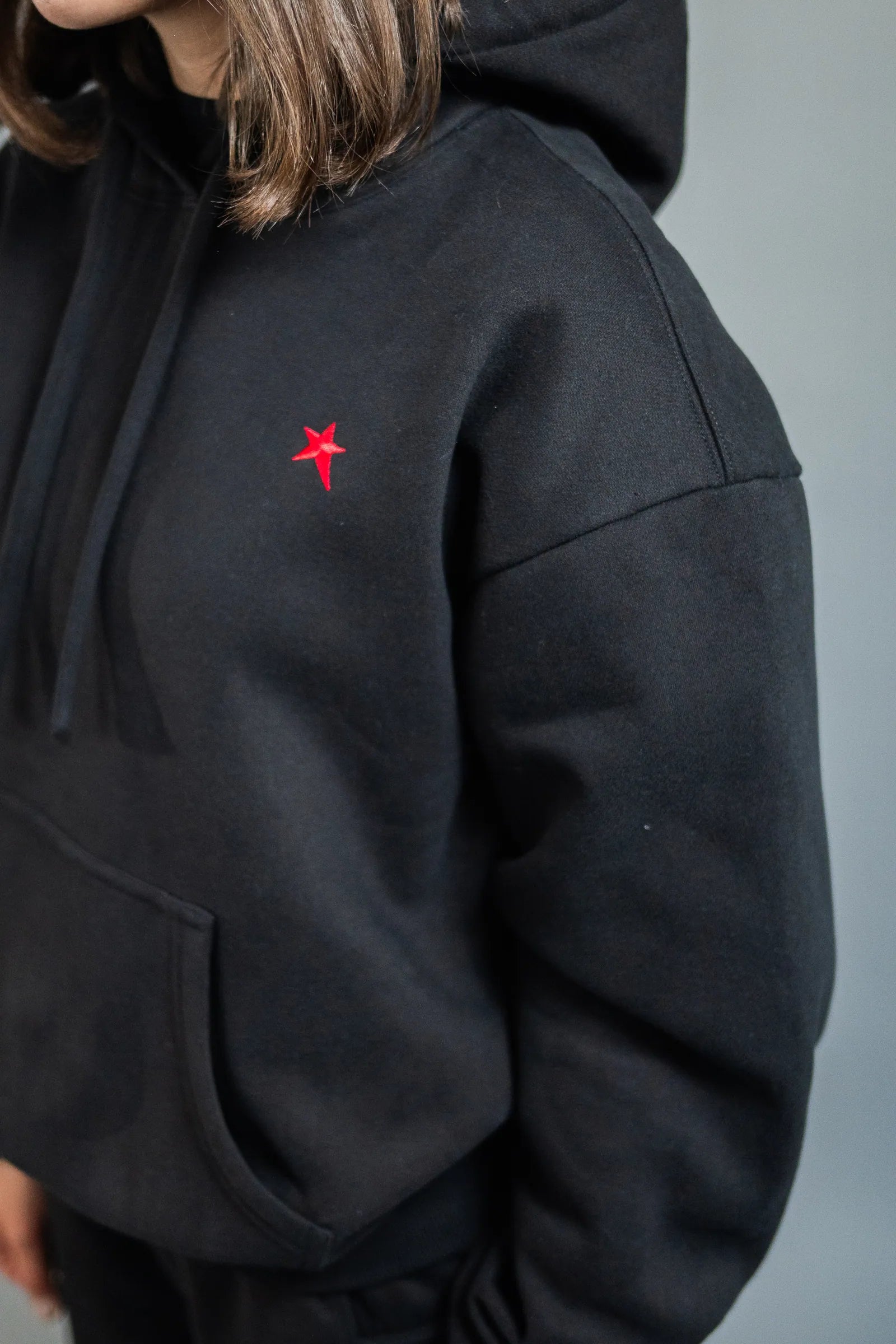 Pullover Hoodie — Black — Women's — Andrew Charles SS26