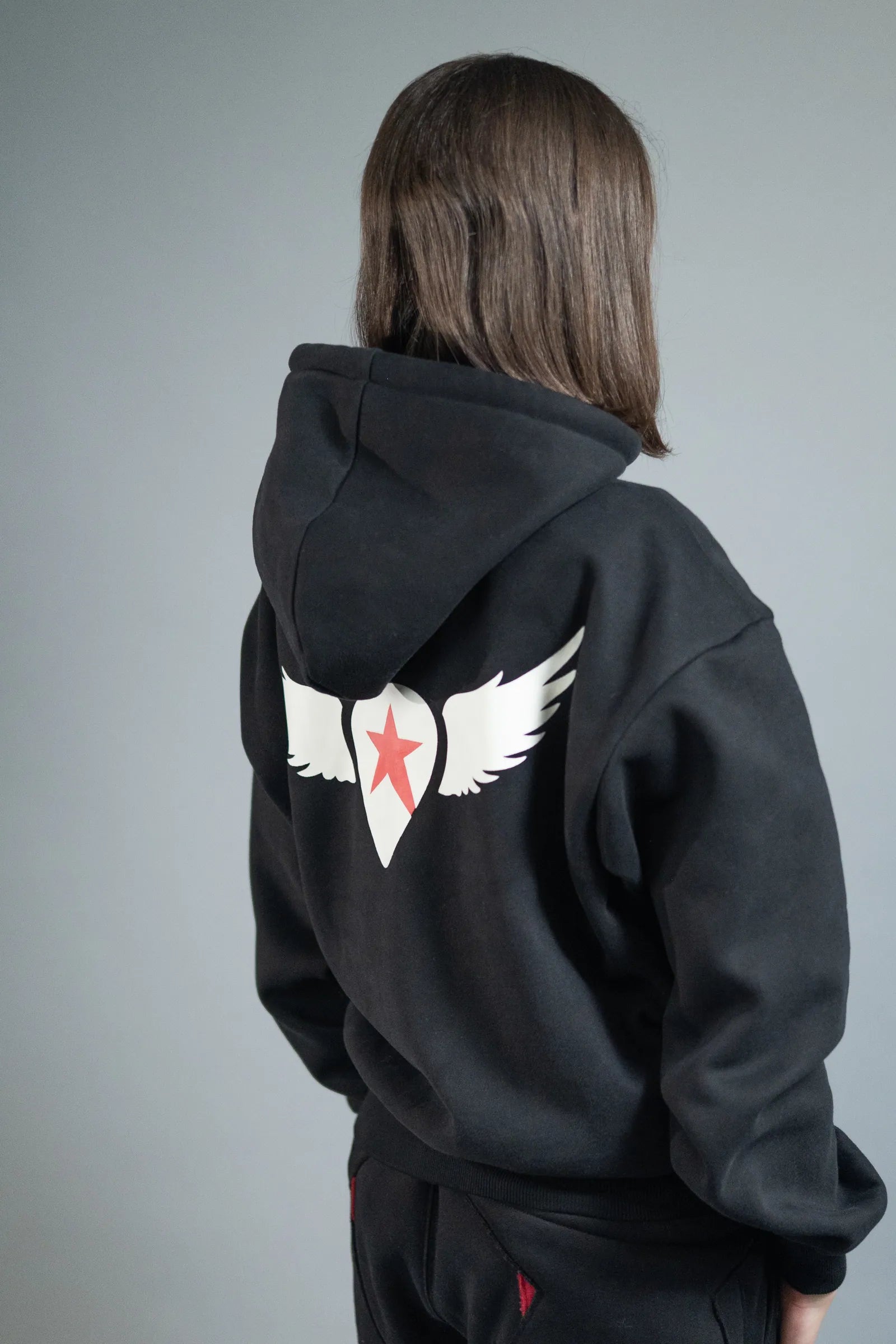 Pullover Hoodie — Black — Women's — Andrew Charles SS26