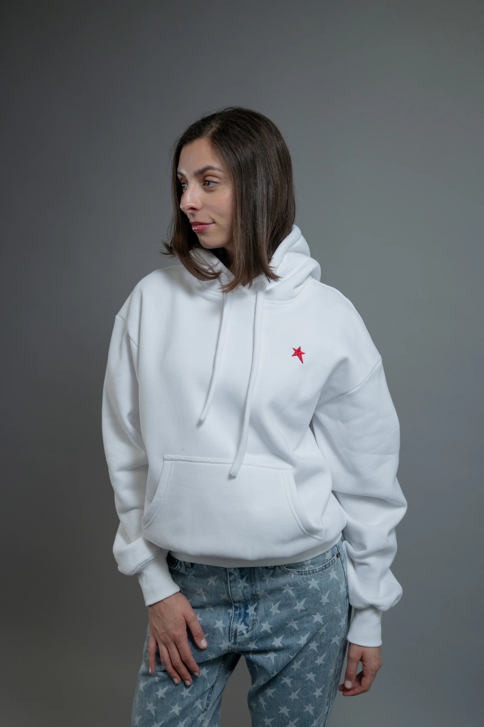 Pullover Hoodie — Off-White — Women's — Andrew Charles SS26