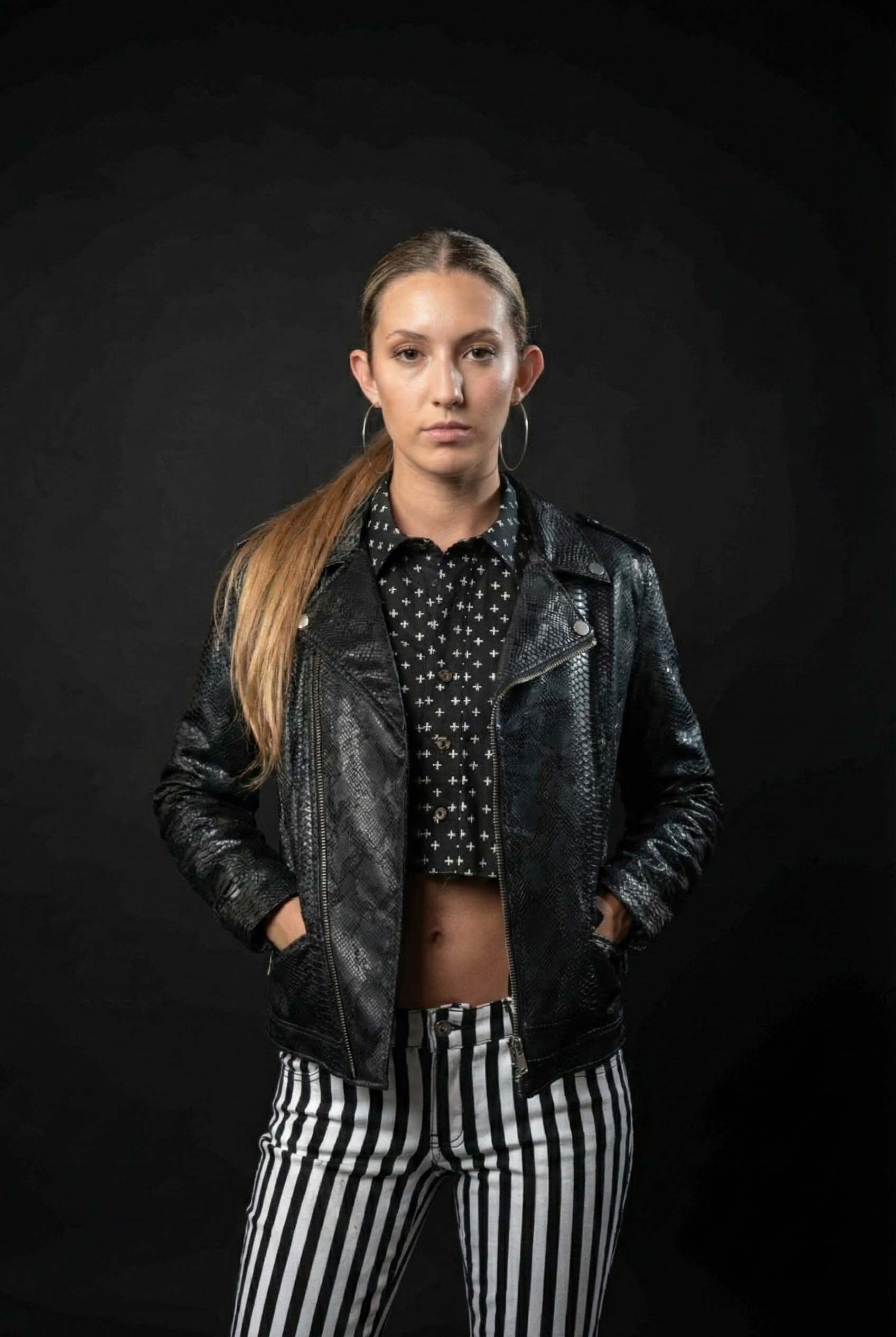 ジャケット・アウター The flat head MA-1 snake skin Snake Skin Moto Jacket – Andrew Charles