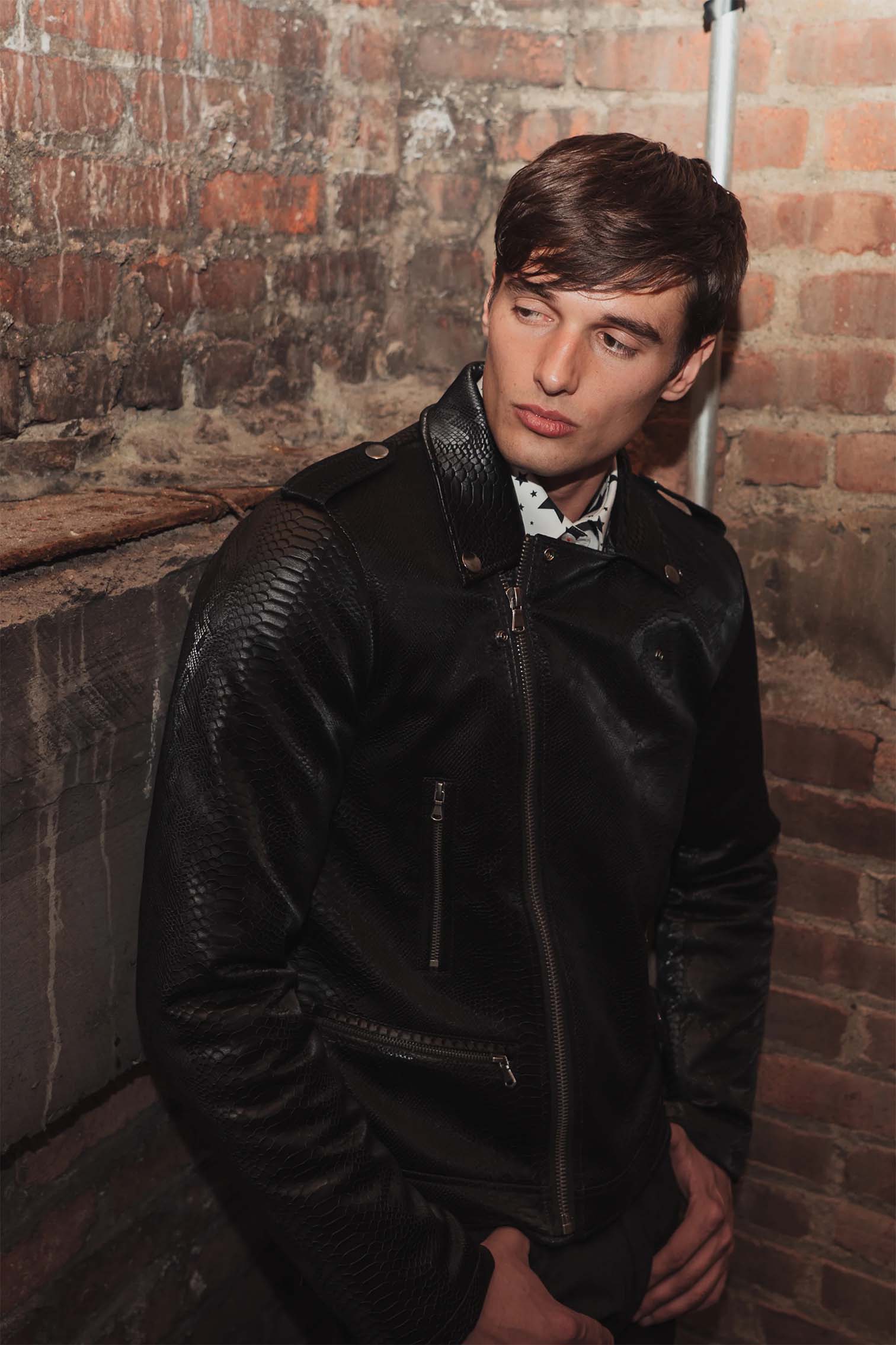 Snake Skin Moto Jacket – Andrew Charles