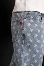 Star Print Boot-Cut Jean