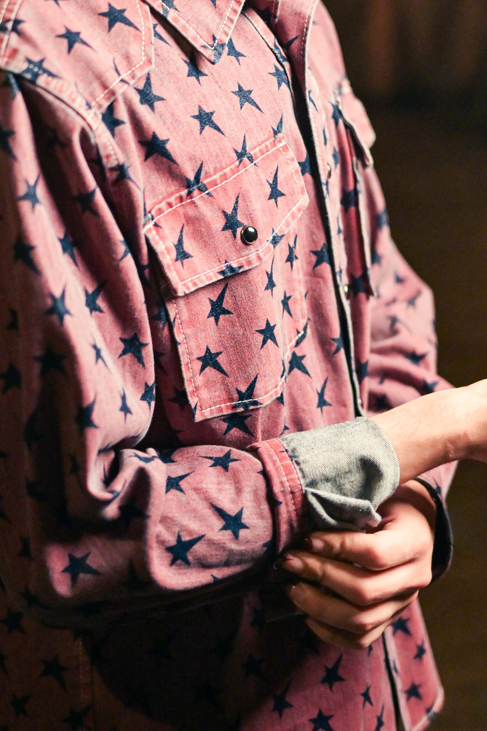 Star Print Shirt LS
