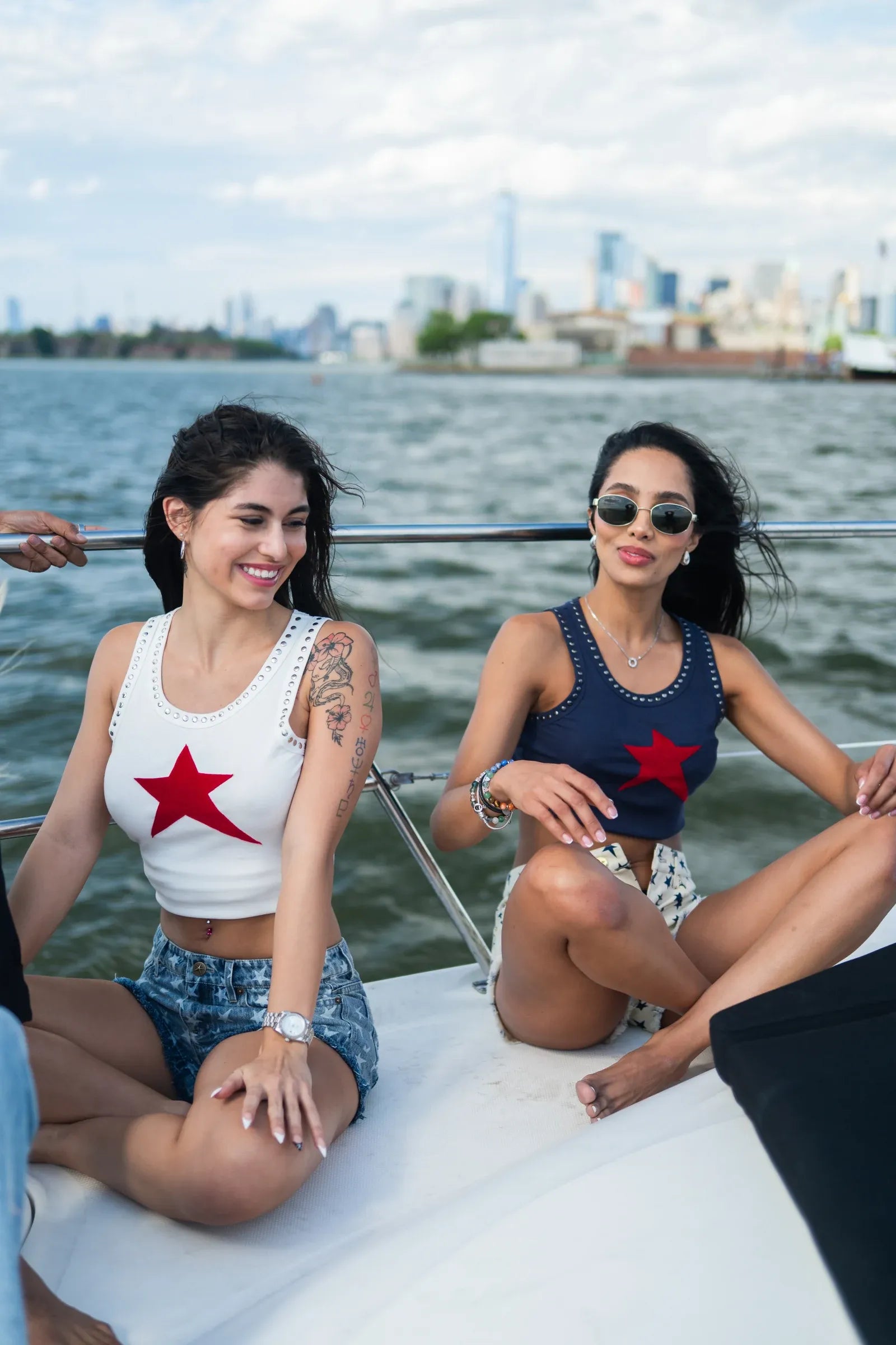 Star Tank — White w/ Red Star — boat lifestyle — Andrew Charles SS26