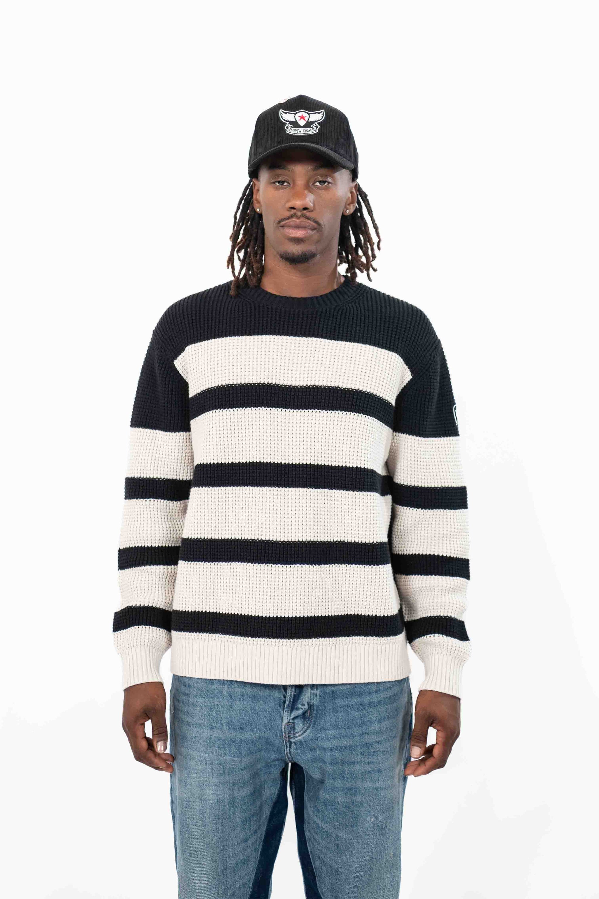 新品　BRIEFING WS WR STRIPE CREW NECK KNIT Stripe Crewneck Sweater – Andrew Charles