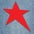 Red Star Denim Print (Lt Wash) swatch